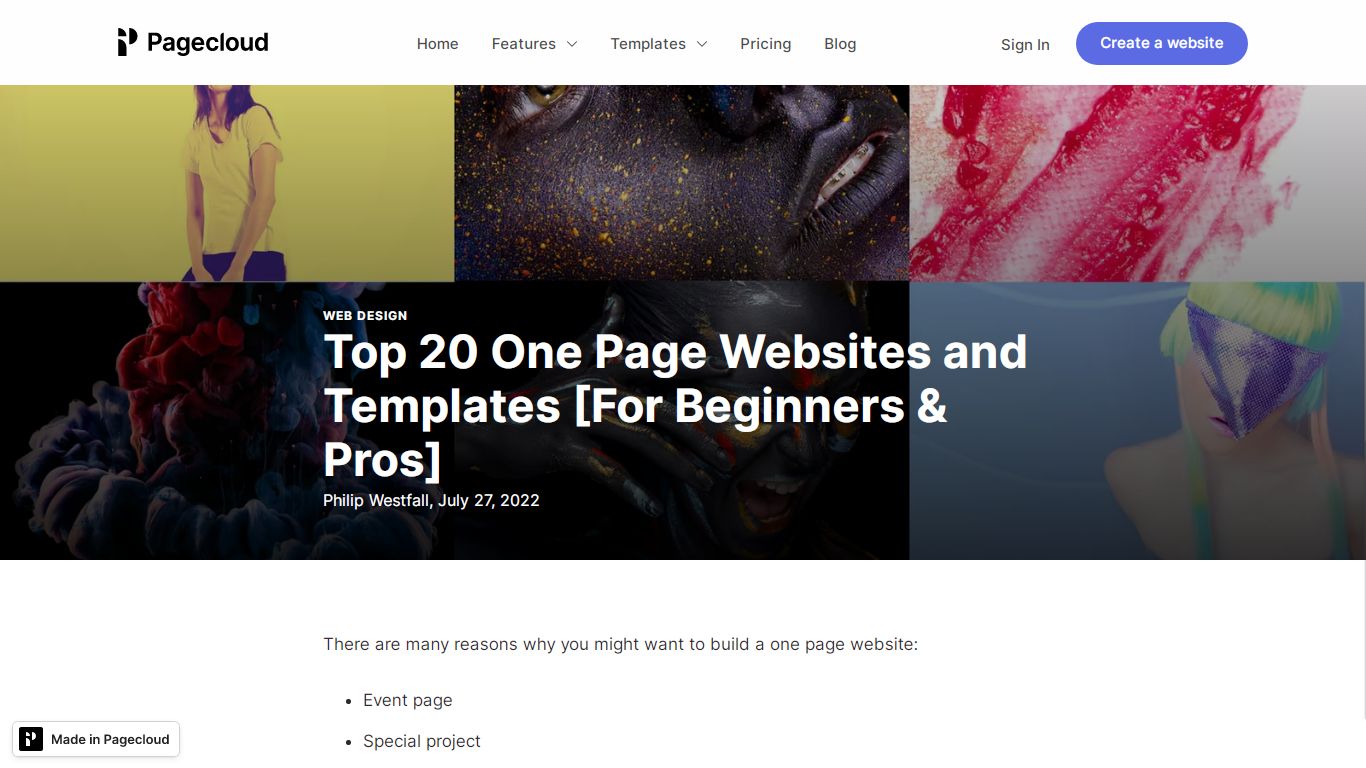 Top 20 One Page Websites and Templates [For Beginners & Pros]